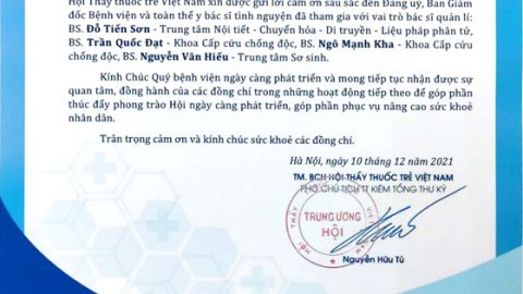 THƯ CẢM ƠN của MẠNG LƯỚI “THẦY THUỐC ĐỒNG HÀNH”