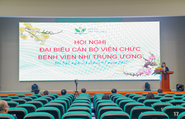 Hân hoan chào mừng Hội nghị Đại biểu cán bộ viên chức Bệnh viện Nhi Trung ương năm 2021