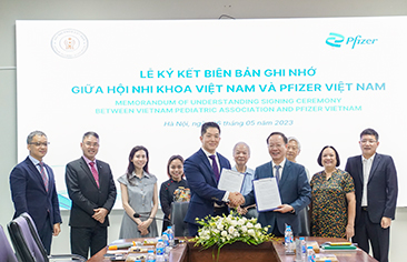 Lễ kí kết Biên bản ghi nhớ hợp tác chăm sóc sức khỏe trẻ em giữa Pfizer Việt Nam và Hội Nhi khoa Việt Nam