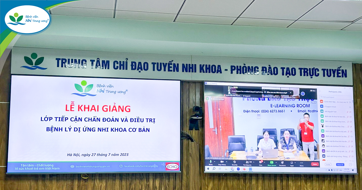 Hơn 500 học viên trên toàn quốc tham gia khóa học trực tuyến “Tiếp cận chẩn đoán dị ứng Nhi khoa cơ bản”