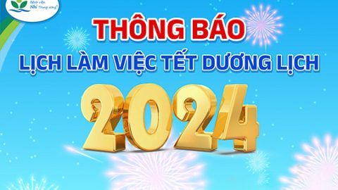 Thông báo lịch làm việc Tết Dương lịch 2024