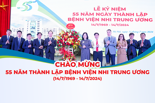 Long trọng Lễ kỷ niệm 55 năm thành lập Bệnh viện Nhi Trung ương (1969 – 2024): “Tận tâm –  Chất lượng vì sức khỏe Trẻ em Việt Nam”