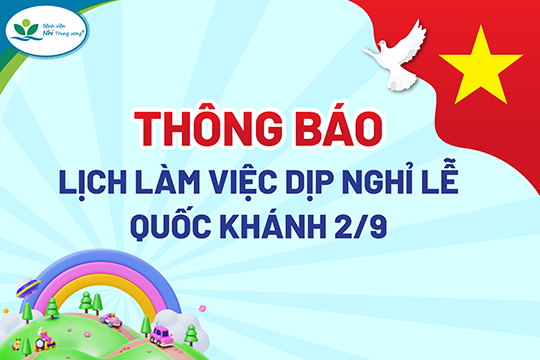 THÔNG BÁO LỊCH LÀM VIỆC TRONG THỜI GIAN NGHỈ LỄ QUỐC KHÁNH 2/9/2024