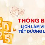 THÔNG BÁO LỊCH LÀM VIỆC TẾT DƯƠNG LỊCH 2025