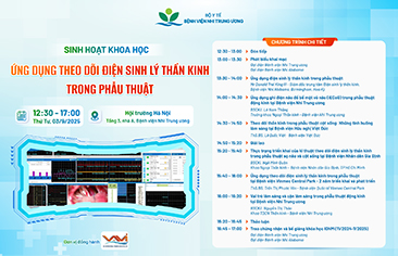 [Thông báo] Sinh hoạt khoa học: Ứng dụng theo dõi điện sinh lý thần kinh trong phẫu thuật