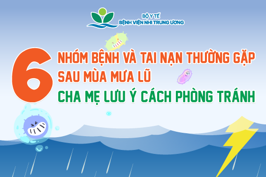 Mưa lũ, ngập lụt trên diện rộng: Cảnh báo 6 nhóm bệnh và tai nạn thường gặp cha mẹ cần lưu ý để bảo vệ trẻ