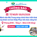 Bệnh viện Nhi Trung ương ra mắt Phòng Khám & Can Thiệp Phục Hồi Chức Năng Hô Hấp