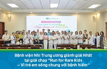 Bệnh viện Nhi Trung ương giành giải Nhất tại giải chạy “Run for Rare Kids – Vì trẻ em sống chung với bệnh hiếm”