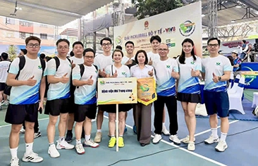 Các vận động viên Bệnh viện Nhi Trung ương hào hứng tham gia Giải Pickleball Bộ Y tế – VTV8 lần thứ nhất năm 2026