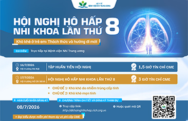 [Thông báo] Tổ chức Hội nghị Hô hấp Nhi khoa lần thứ 8