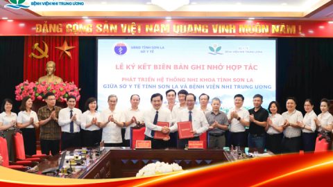Bệnh viện Nhi Trung ương và Sở Y tế tỉnh Sơn La ký kết biên bản ghi nhớ hợp tác phát triển hệ thống nhi khoa giai đoạn 2026 – 2031