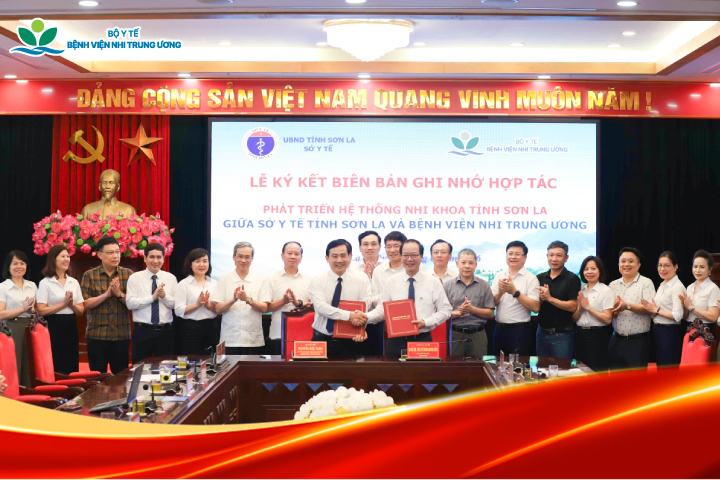 Bệnh viện Nhi Trung ương và Sở Y tế tỉnh Sơn La ký kết biên bản ghi nhớ hợp tác phát triển hệ thống nhi khoa giai đoạn 2026 – 2031