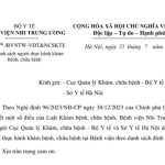 Công văn số 2399/BVNTW-VĐT&NCSKTE ngày 23 tháng 7 năm 2026 v/v Danh sách người thực hành khám bệnh, chữa bệnh