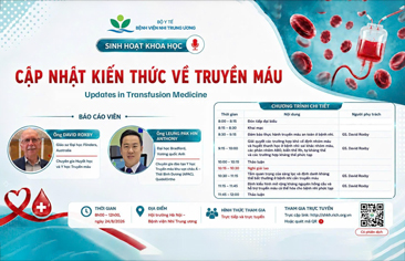 [Thông báo] Sinh hoạt khoa học: Cập nhật kiến thức về truyền máu