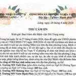 Thư cảm ơn của UBND phường Láng về việc Hỗ trợ khám sức khỏe miễn phí cho trẻ em dưới 6 tuổi tại các trường Mầm non trên địa bàn phường trong 02 ngày (26/8 - 27/8/2026)