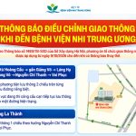 [Thông báo] Điều chỉnh giao thông khi đến Bệnh viện Nhi Trung ương